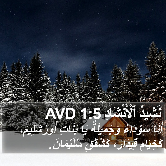 نَشِيدُ ٱلْأَنْشَادِ 1:5 AVD Bible Study