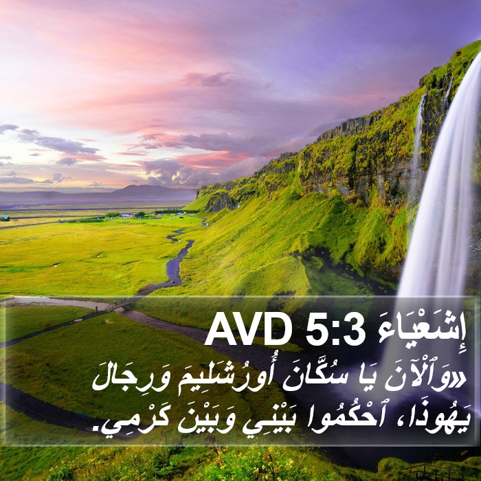 إِشَعْيَاءَ 5:3 AVD Bible Study