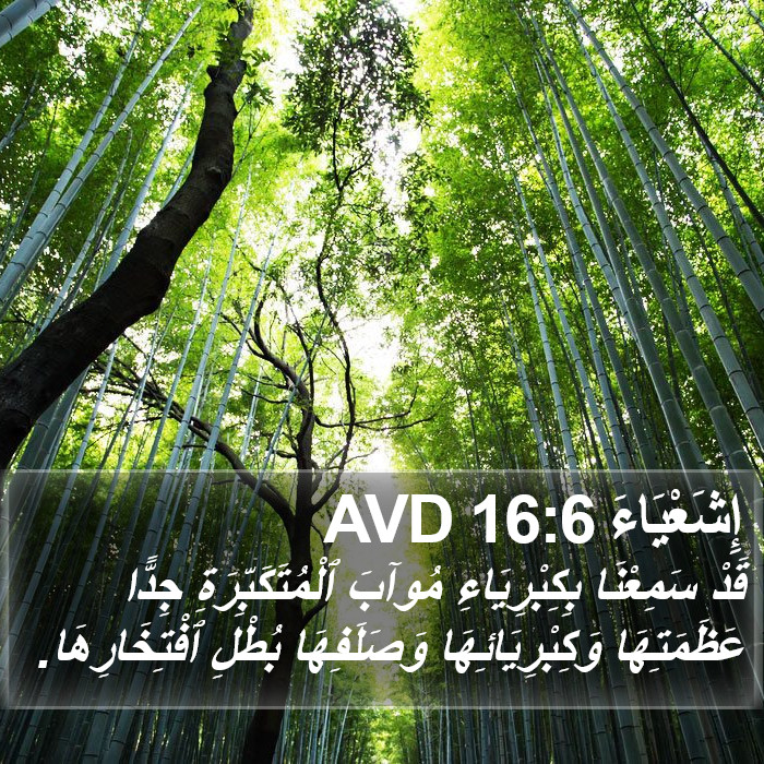 إِشَعْيَاءَ 16:6 AVD Bible Study