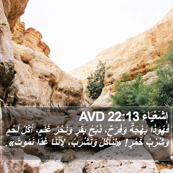 إِشَعْيَاءَ 22:13 AVD Bible Study