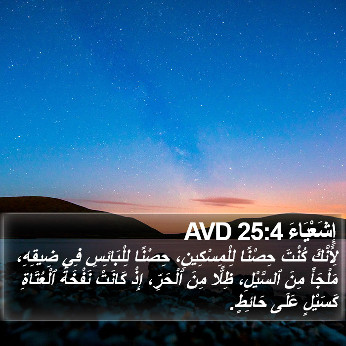 إِشَعْيَاءَ 25:4 AVD Bible Study