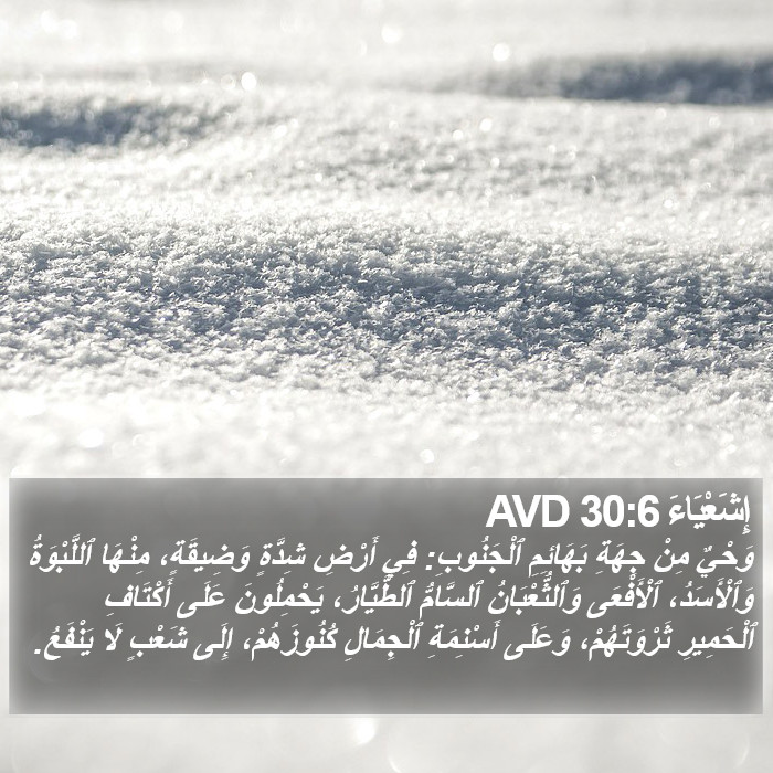 إِشَعْيَاءَ 30:6 AVD Bible Study