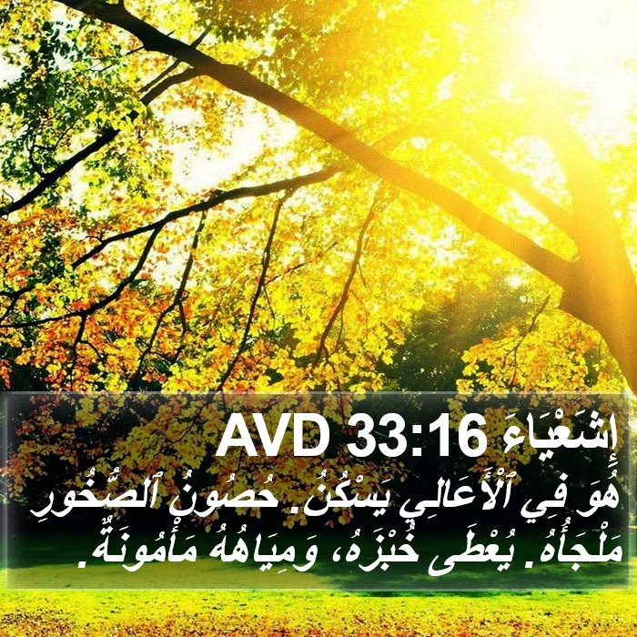 إِشَعْيَاءَ 33:16 AVD Bible Study