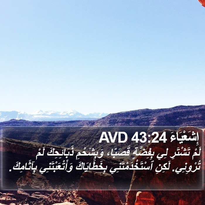 إِشَعْيَاءَ 43:24 AVD Bible Study