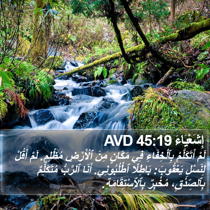 إِشَعْيَاءَ 45:19 AVD Bible Study