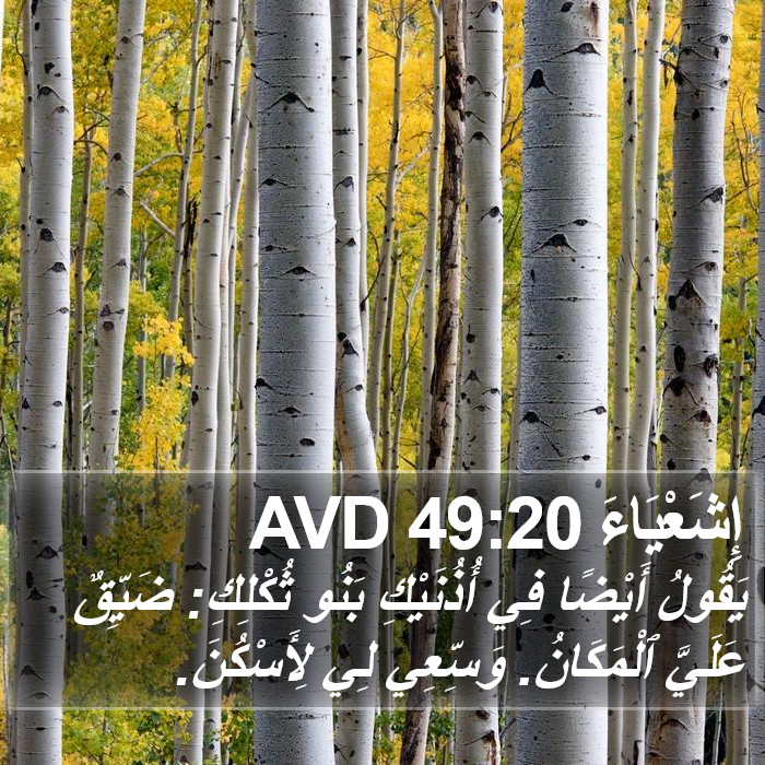 إِشَعْيَاءَ 49:20 AVD Bible Study