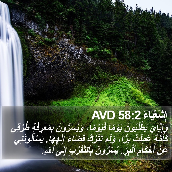 إِشَعْيَاءَ 58:2 AVD Bible Study