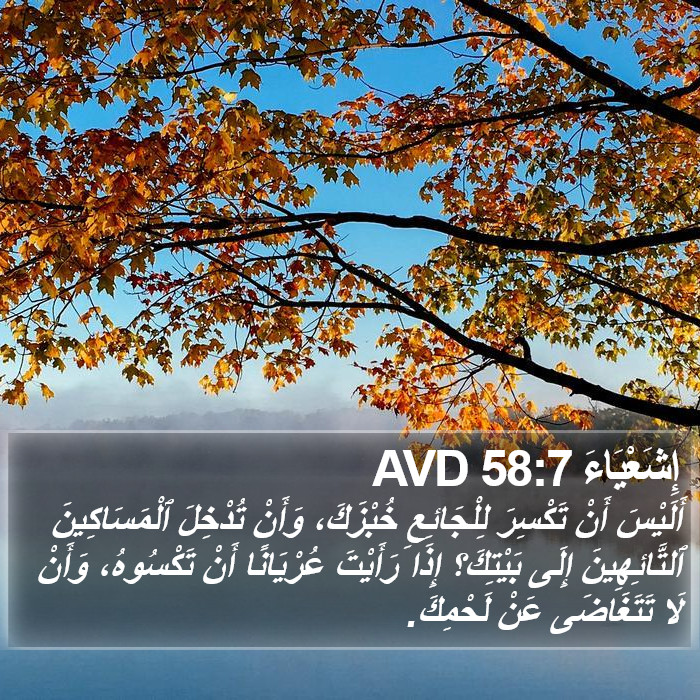 إِشَعْيَاءَ 58:7 AVD Bible Study