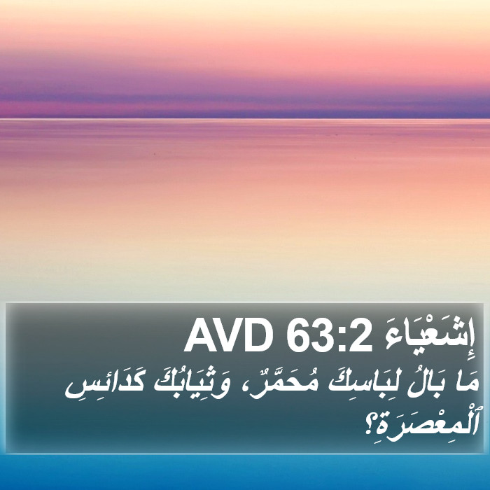 إِشَعْيَاءَ 63:2 AVD Bible Study