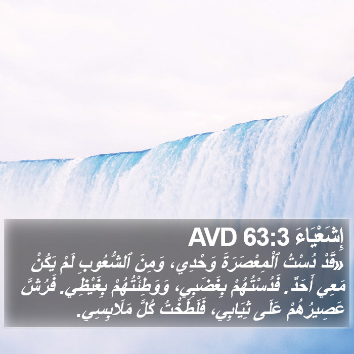 إِشَعْيَاءَ 63:3 AVD Bible Study