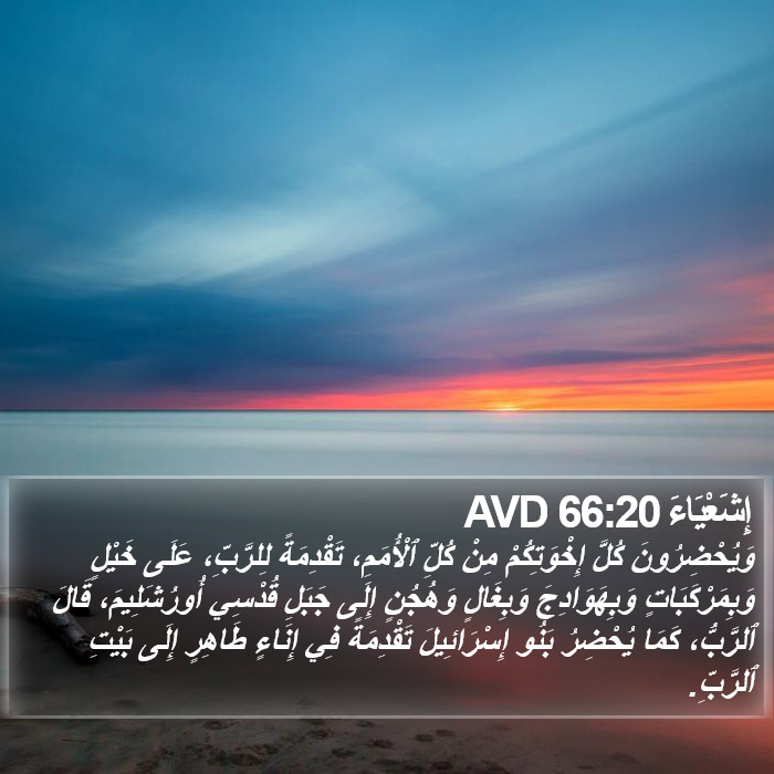 إِشَعْيَاءَ 66:20 AVD Bible Study