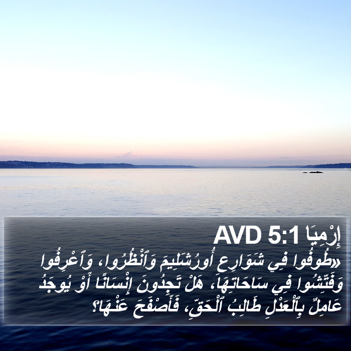 إِرْمِيَا 5:1 AVD Bible Study