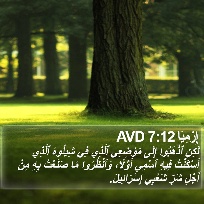 إِرْمِيَا 7:12 AVD Bible Study