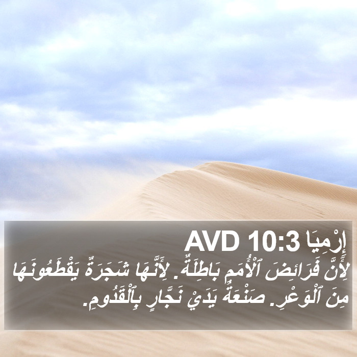 إِرْمِيَا 10:3 AVD Bible Study