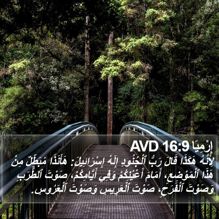 إِرْمِيَا 16:9 AVD Bible Study