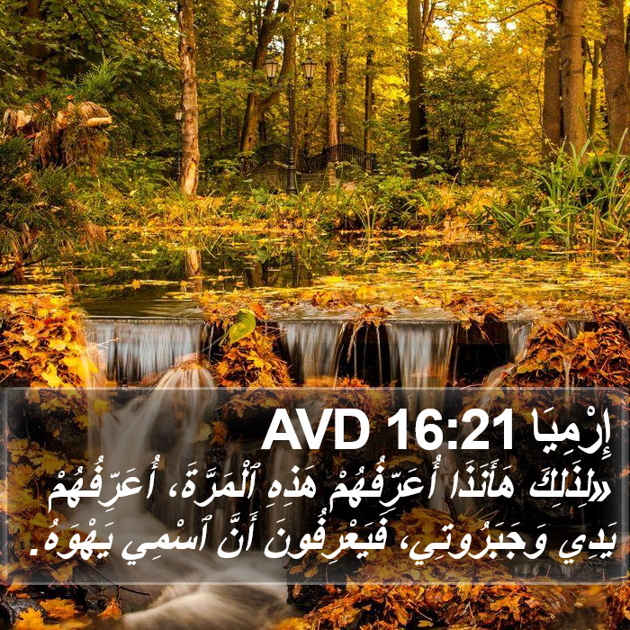 إِرْمِيَا 16:21 AVD Bible Study
