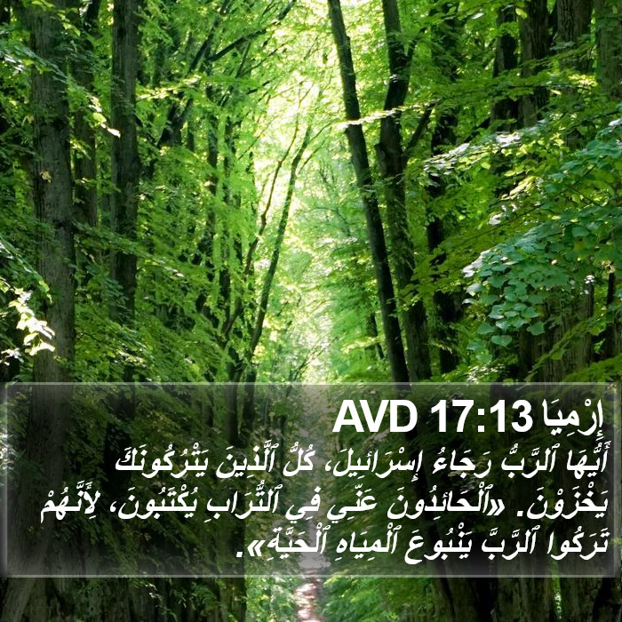 إِرْمِيَا 17:13 AVD Bible Study