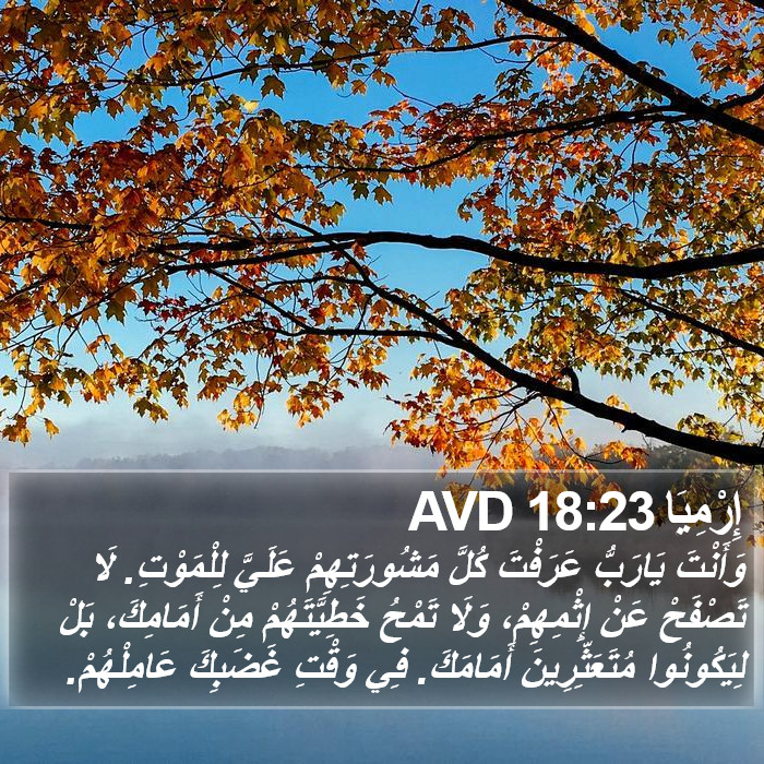 إِرْمِيَا 18:23 AVD Bible Study