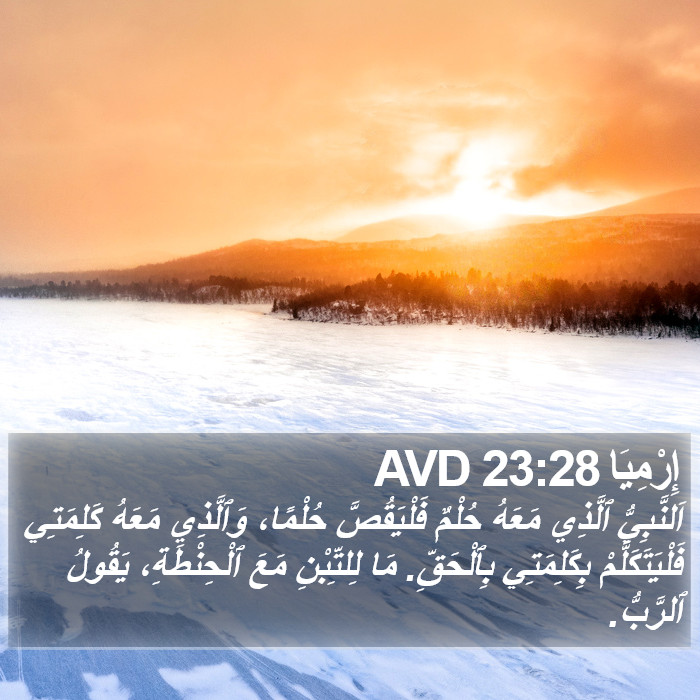 إِرْمِيَا 23:28 AVD Bible Study