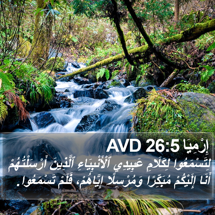 إِرْمِيَا 26:5 AVD Bible Study