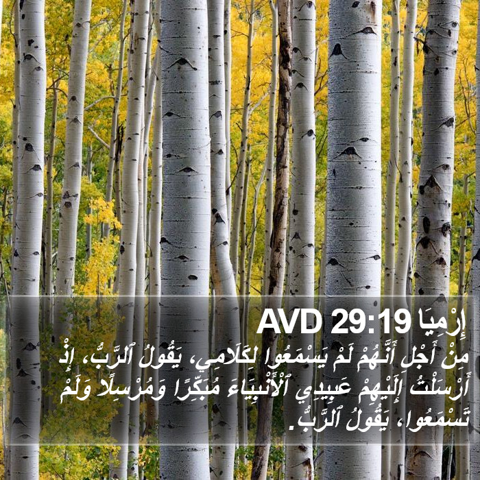 إِرْمِيَا 29:19 AVD Bible Study
