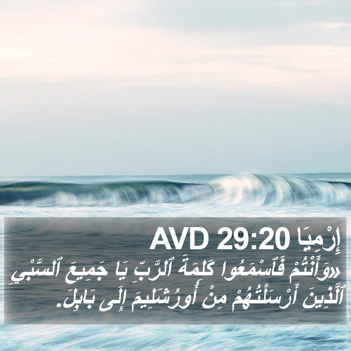 إِرْمِيَا 29:20 AVD Bible Study