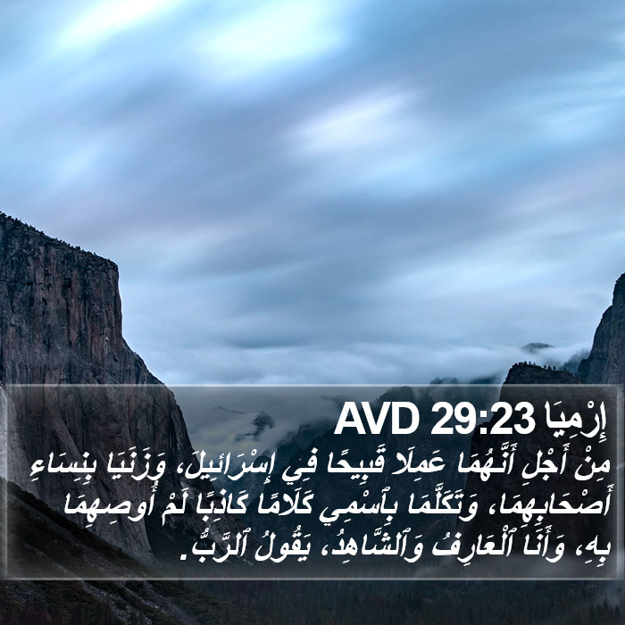 إِرْمِيَا 29:23 AVD Bible Study