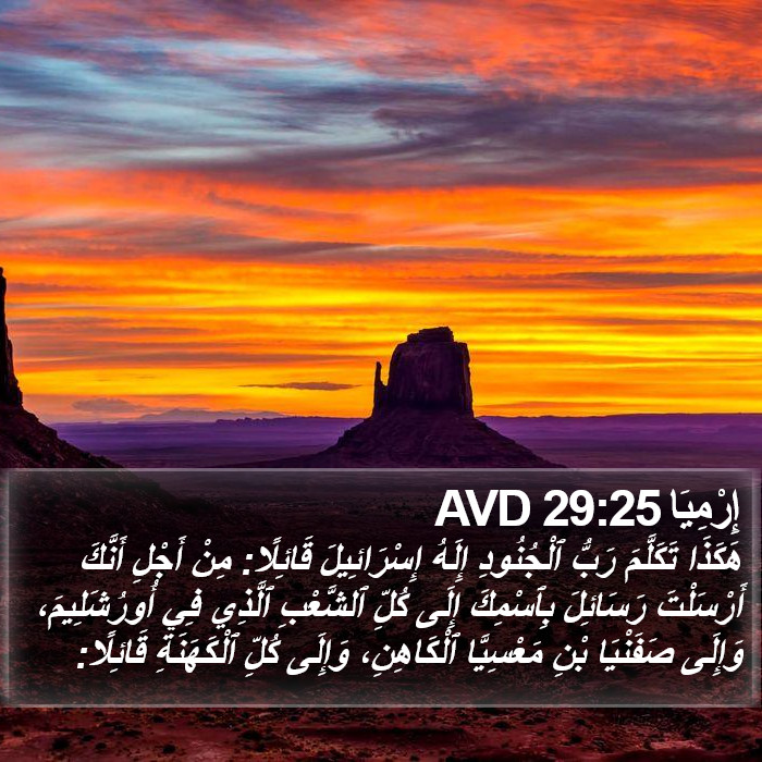 إِرْمِيَا 29:25 AVD Bible Study