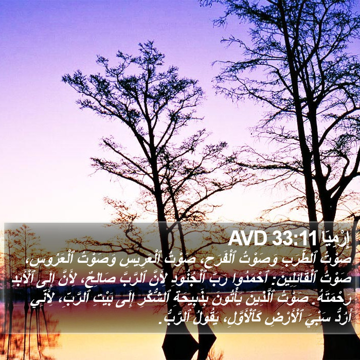 إِرْمِيَا 33:11 AVD Bible Study