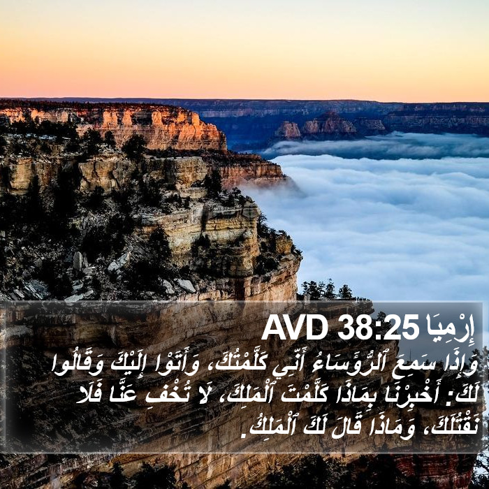 إِرْمِيَا 38:25 AVD Bible Study