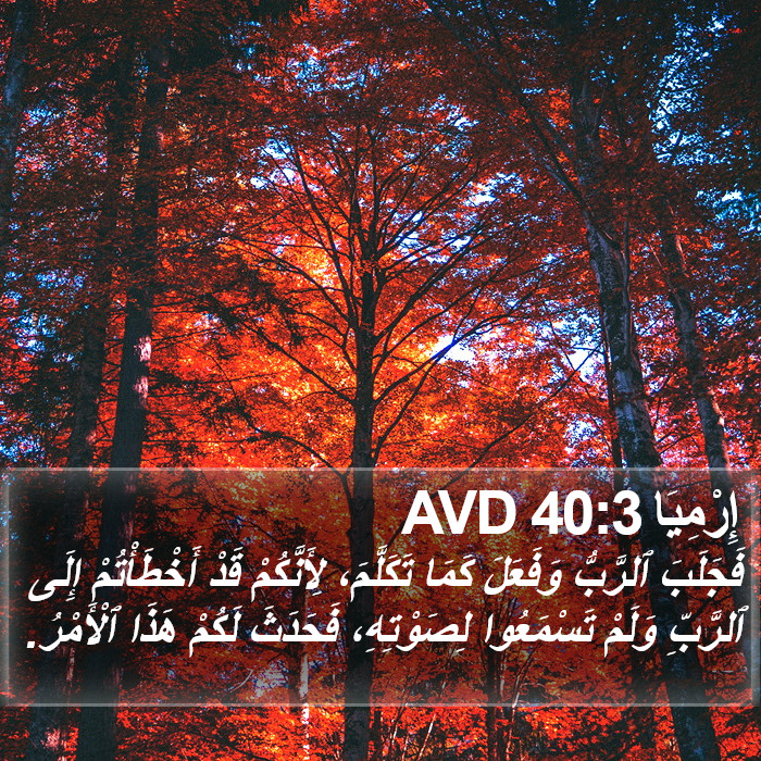 إِرْمِيَا 40:3 AVD Bible Study