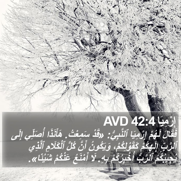 إِرْمِيَا 42:4 AVD Bible Study