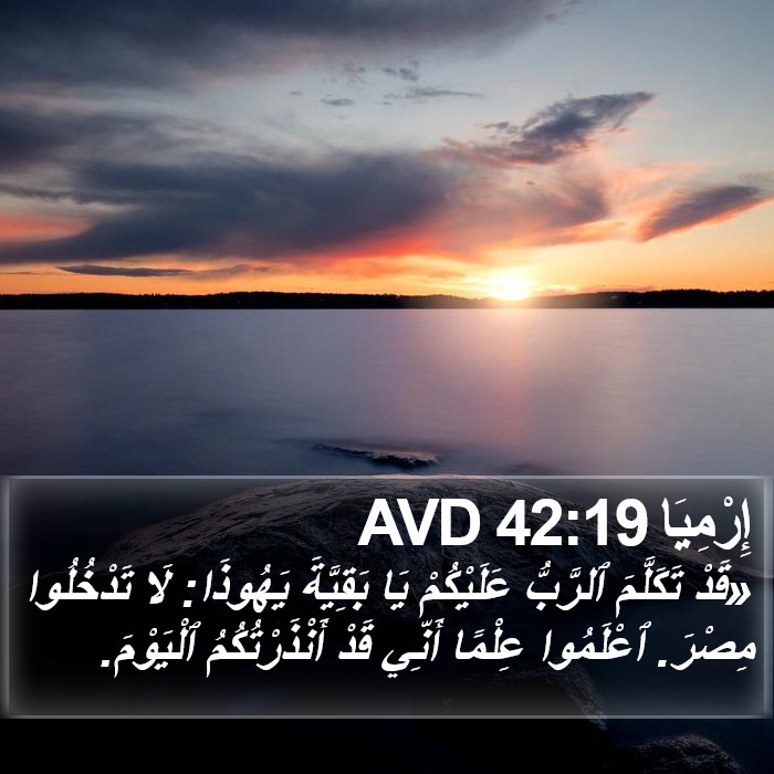 إِرْمِيَا 42:19 AVD Bible Study