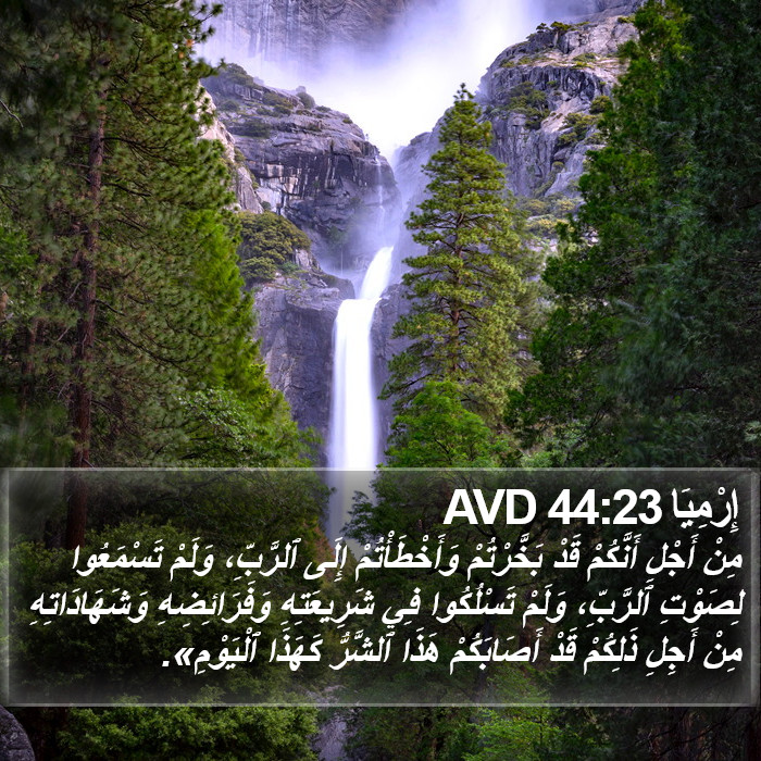 إِرْمِيَا 44:23 AVD Bible Study
