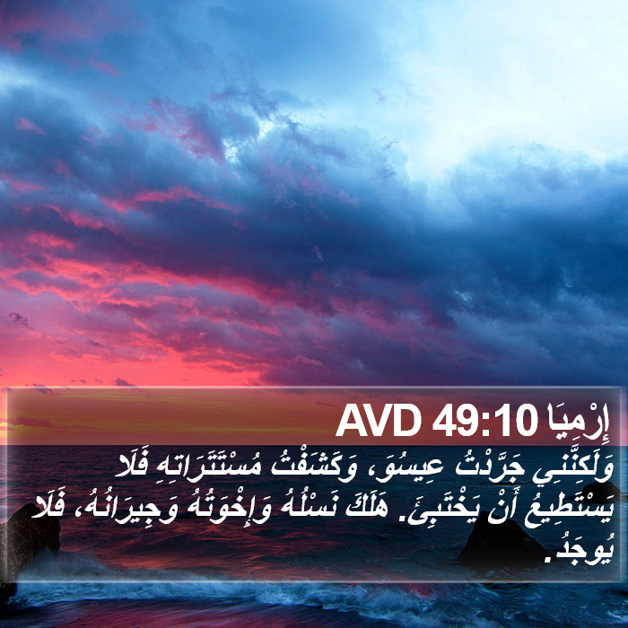 إِرْمِيَا 49:10 AVD Bible Study