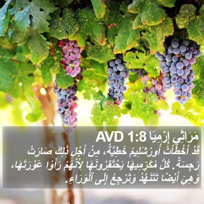 مَرَاثِي إِرْمِيَا 1:8 AVD Bible Study