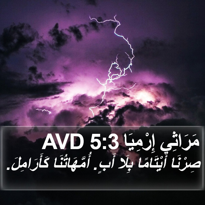 مَرَاثِي إِرْمِيَا 5:3 AVD Bible Study