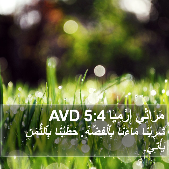 مَرَاثِي إِرْمِيَا 5:4 AVD Bible Study