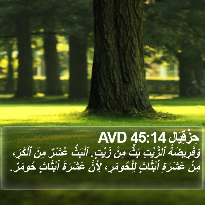 حِزْقِيَال 45:14 AVD Bible Study