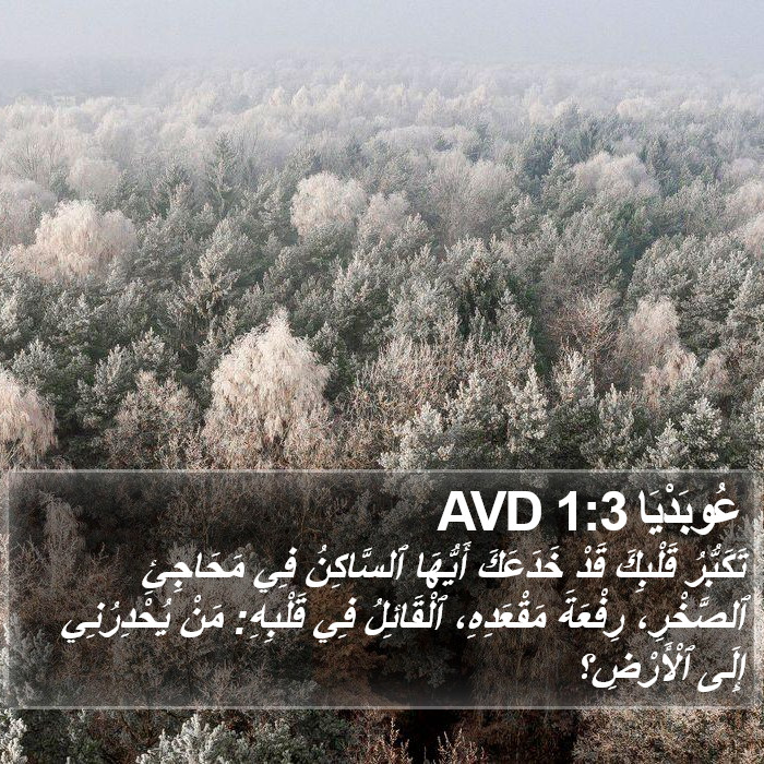 عُوبَدْيَا 1:3 AVD Bible Study