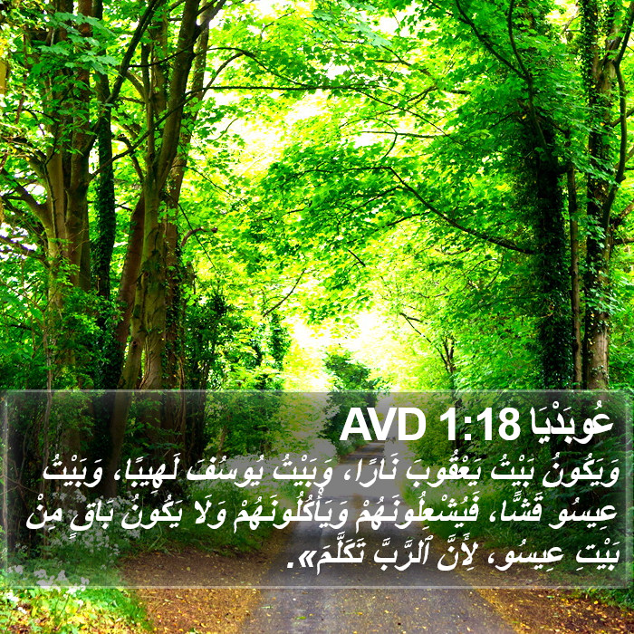 عُوبَدْيَا 1:18 AVD Bible Study