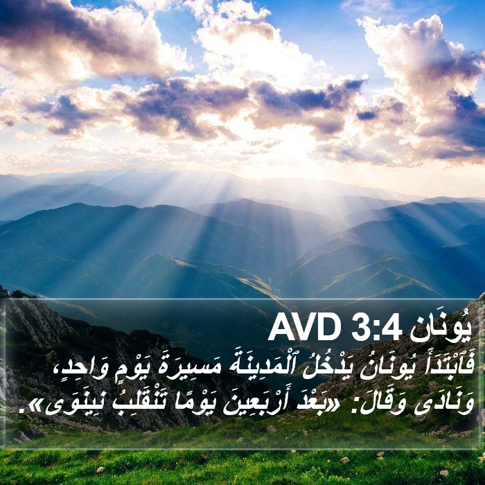 يُونَان 3:4 AVD Bible Study