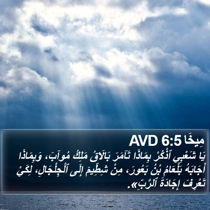 مِيخَا 6:5 AVD Bible Study