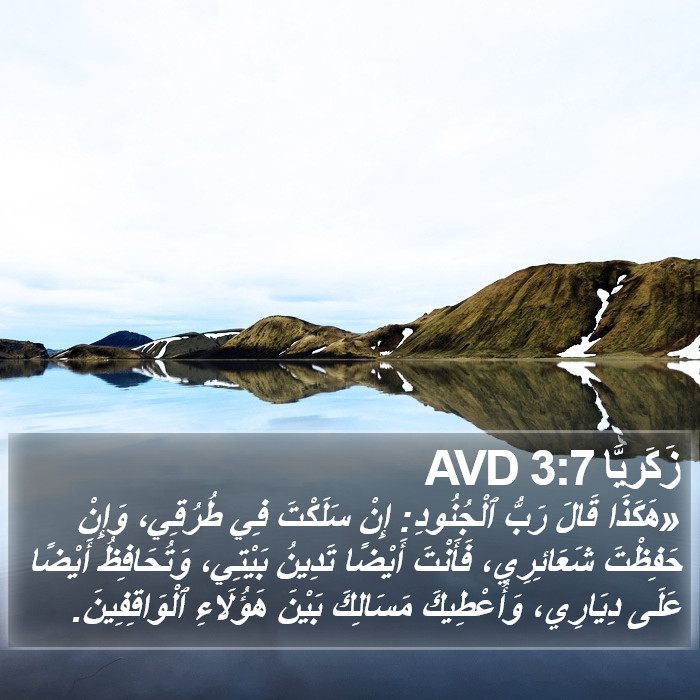 زَكَريَّا 3:7 AVD Bible Study