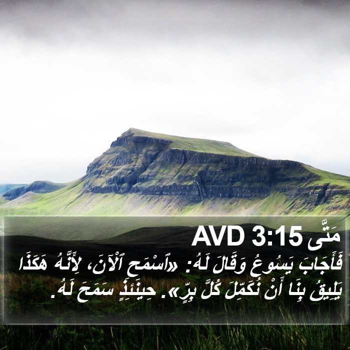 مَتَّى 3:15 AVD Bible Study