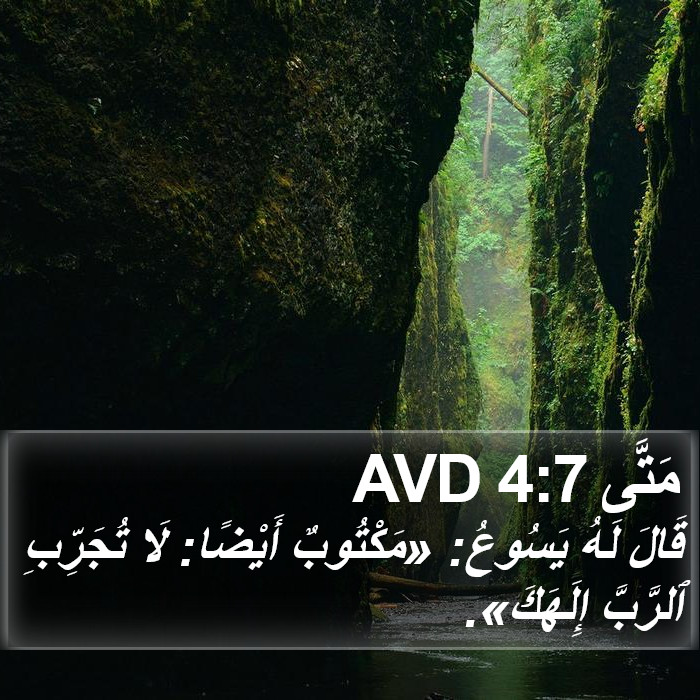 مَتَّى 4:7 AVD Bible Study