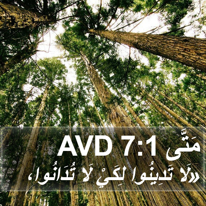 مَتَّى 7:1 AVD Bible Study