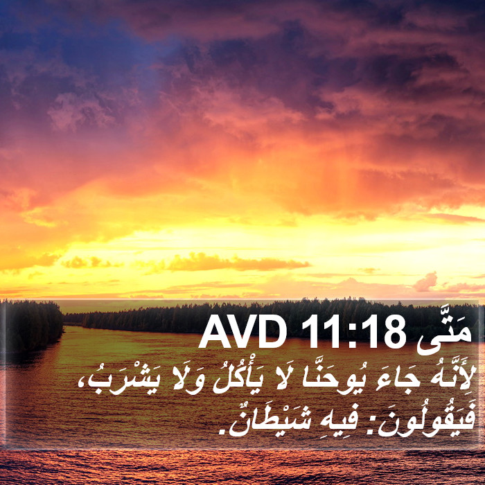 مَتَّى 11:18 AVD Bible Study