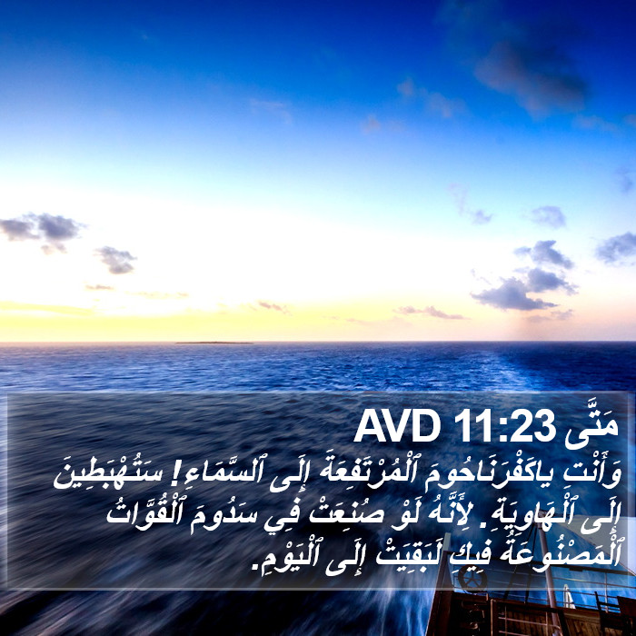 مَتَّى 11:23 AVD Bible Study