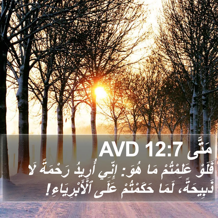 مَتَّى 12:7 AVD Bible Study